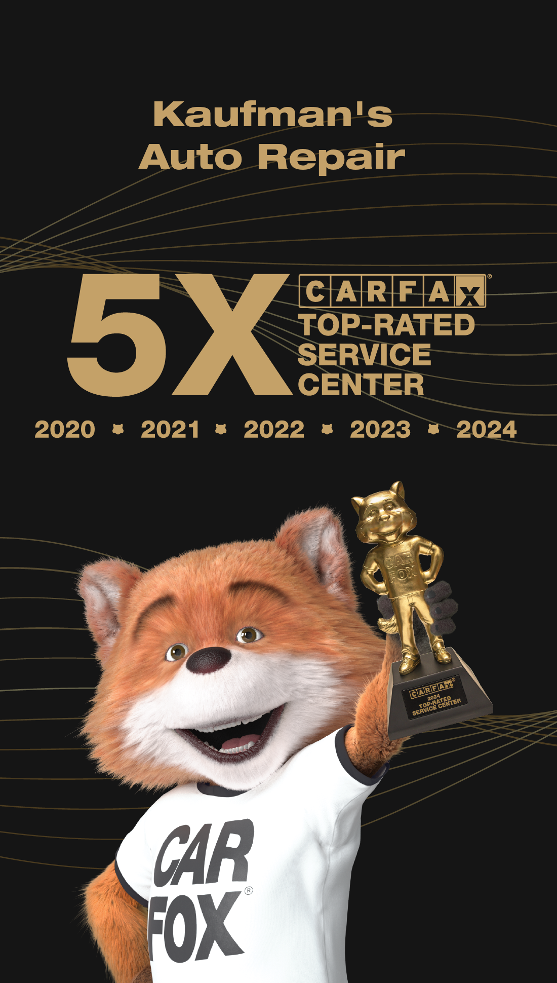 Carfax 5 Years logo | Kaufman's Auto Repairs